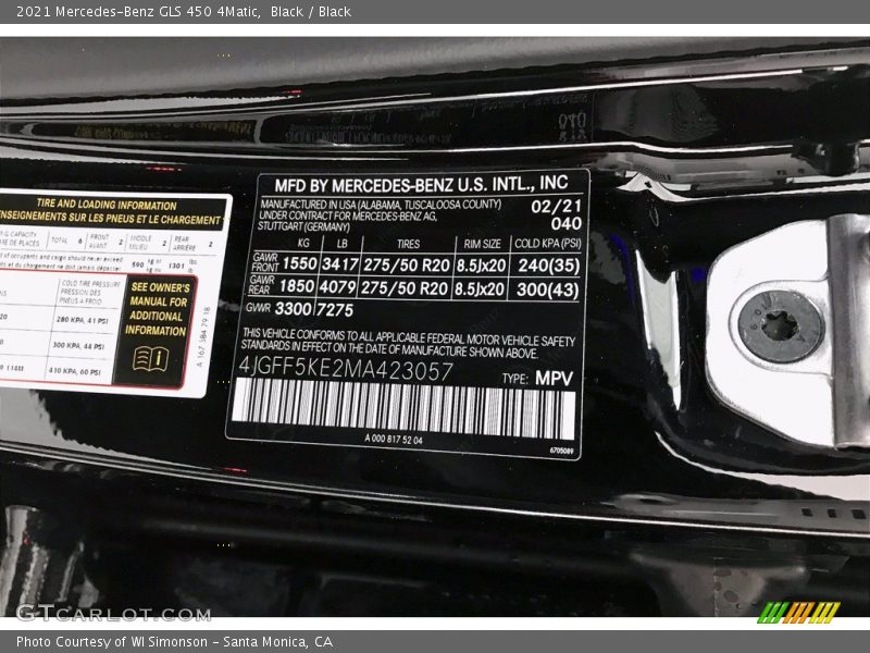 Black / Black 2021 Mercedes-Benz GLS 450 4Matic