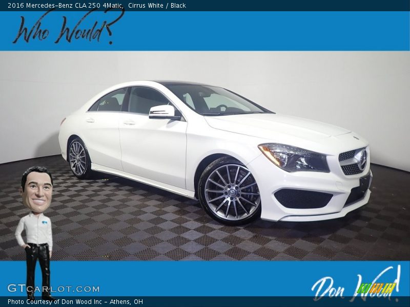 Cirrus White / Black 2016 Mercedes-Benz CLA 250 4Matic