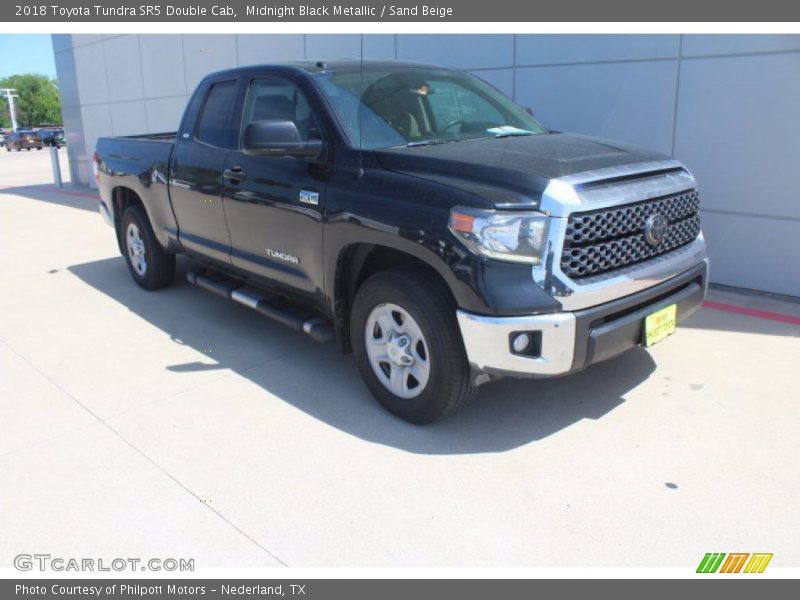 Midnight Black Metallic / Sand Beige 2018 Toyota Tundra SR5 Double Cab