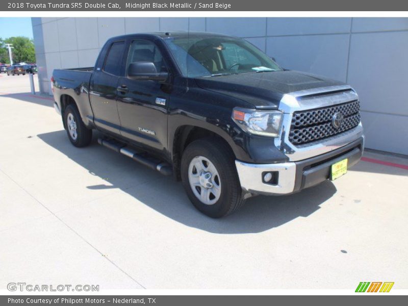 Midnight Black Metallic / Sand Beige 2018 Toyota Tundra SR5 Double Cab