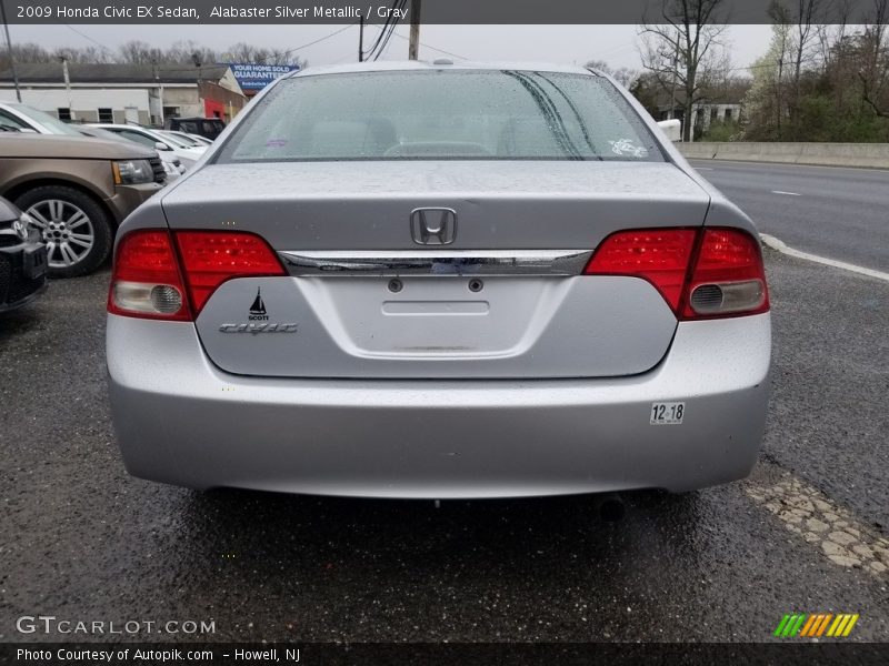 Alabaster Silver Metallic / Gray 2009 Honda Civic EX Sedan