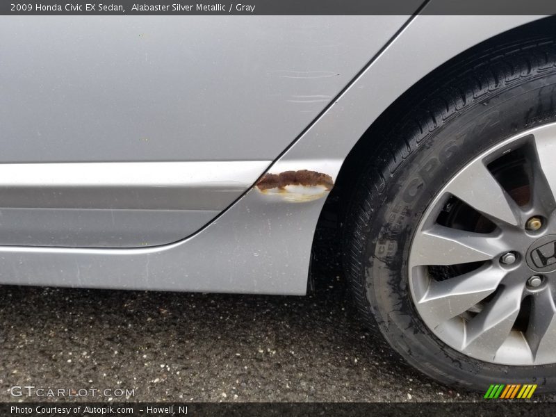 Alabaster Silver Metallic / Gray 2009 Honda Civic EX Sedan