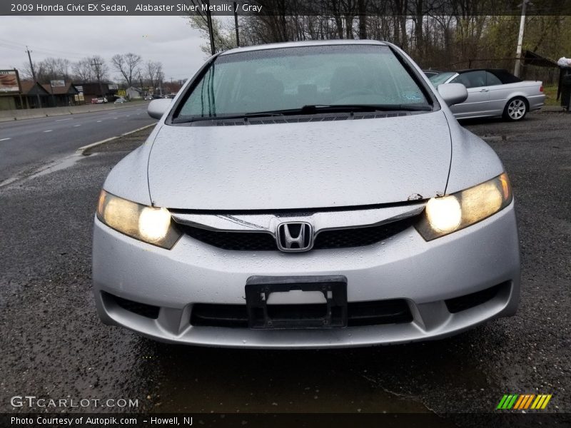 Alabaster Silver Metallic / Gray 2009 Honda Civic EX Sedan