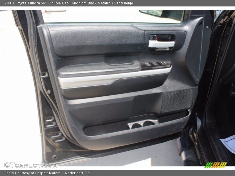 Midnight Black Metallic / Sand Beige 2018 Toyota Tundra SR5 Double Cab