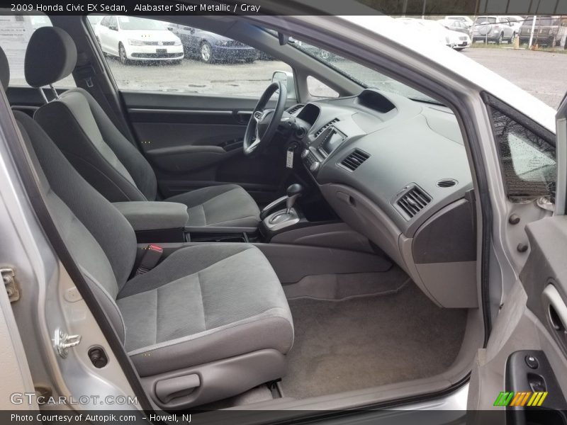 Alabaster Silver Metallic / Gray 2009 Honda Civic EX Sedan