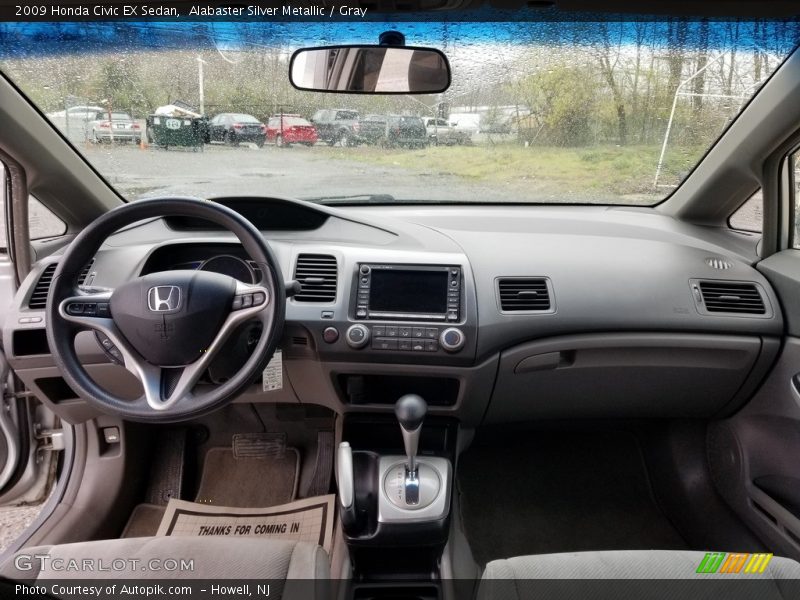 Alabaster Silver Metallic / Gray 2009 Honda Civic EX Sedan