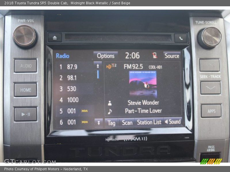 Midnight Black Metallic / Sand Beige 2018 Toyota Tundra SR5 Double Cab