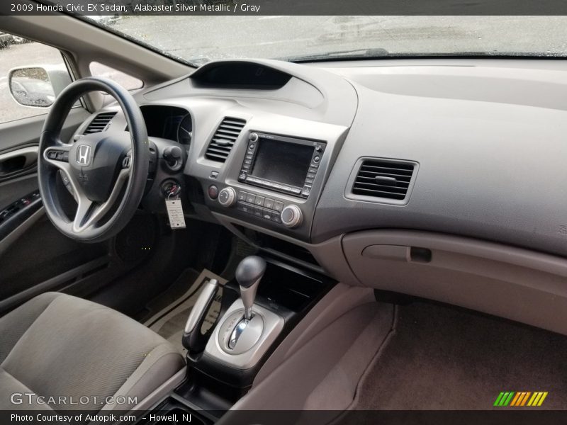 Alabaster Silver Metallic / Gray 2009 Honda Civic EX Sedan