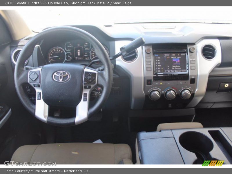 Midnight Black Metallic / Sand Beige 2018 Toyota Tundra SR5 Double Cab