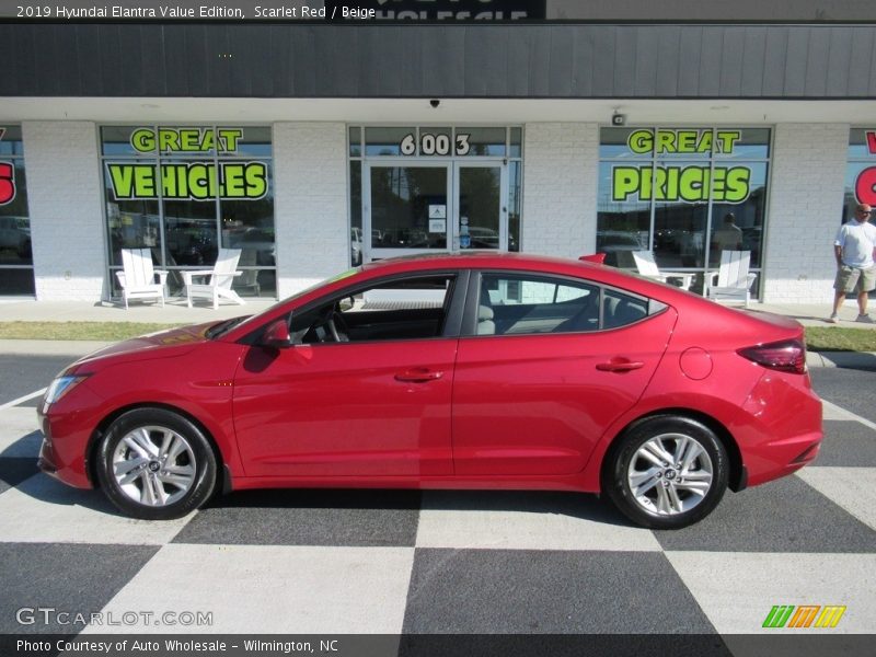 Scarlet Red / Beige 2019 Hyundai Elantra Value Edition