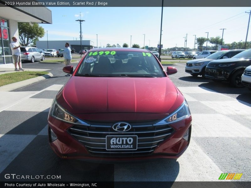 Scarlet Red / Beige 2019 Hyundai Elantra Value Edition