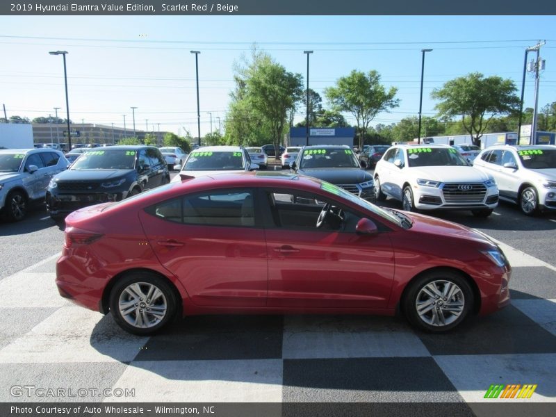 Scarlet Red / Beige 2019 Hyundai Elantra Value Edition