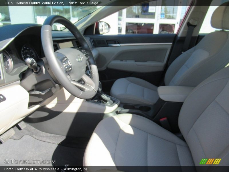 Scarlet Red / Beige 2019 Hyundai Elantra Value Edition