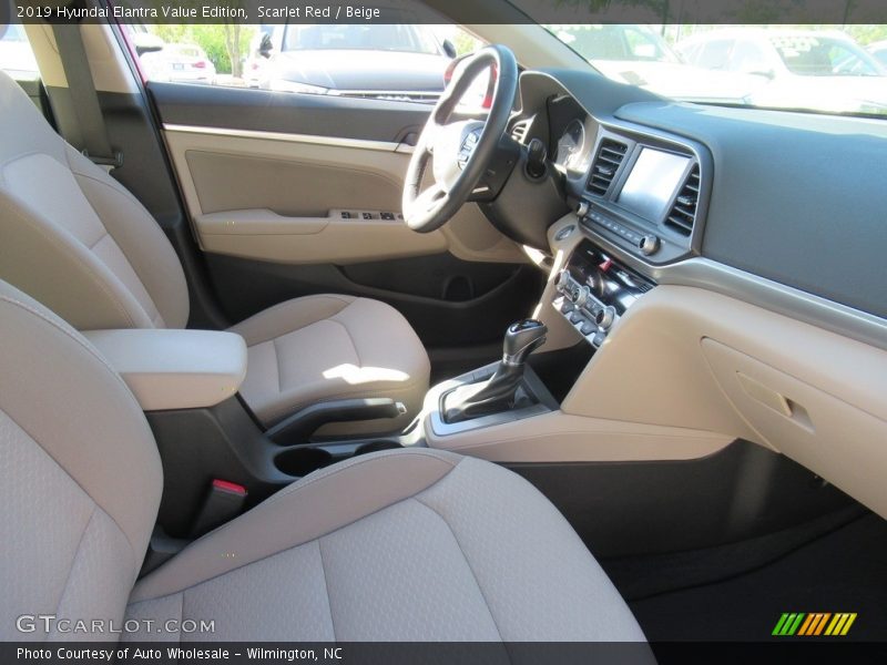 Scarlet Red / Beige 2019 Hyundai Elantra Value Edition