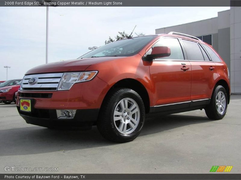 Blazing Copper Metallic / Medium Light Stone 2008 Ford Edge SEL