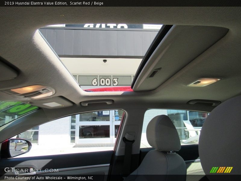 Scarlet Red / Beige 2019 Hyundai Elantra Value Edition