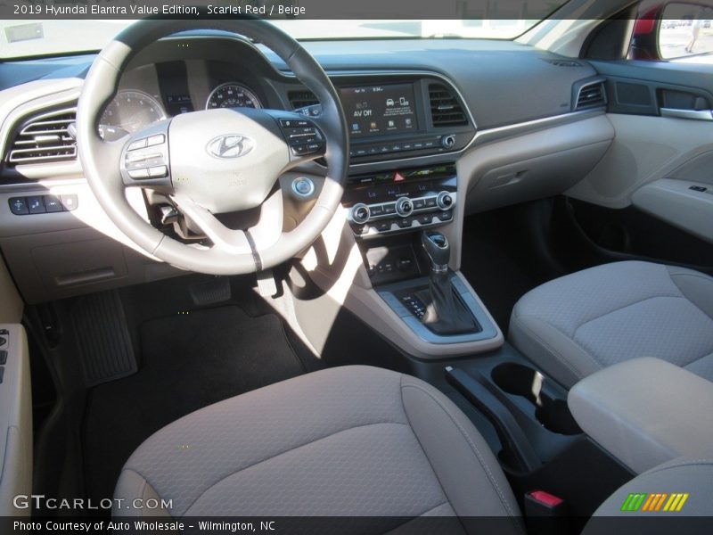 Scarlet Red / Beige 2019 Hyundai Elantra Value Edition