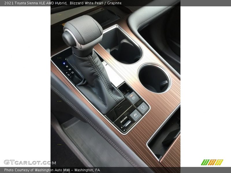 Blizzard White Pearl / Graphite 2021 Toyota Sienna XLE AWD Hybrid