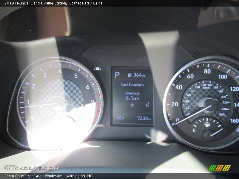Scarlet Red / Beige 2019 Hyundai Elantra Value Edition