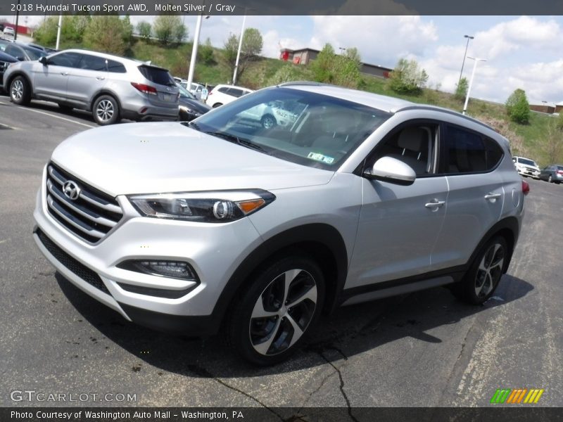 Molten Silver / Gray 2018 Hyundai Tucson Sport AWD