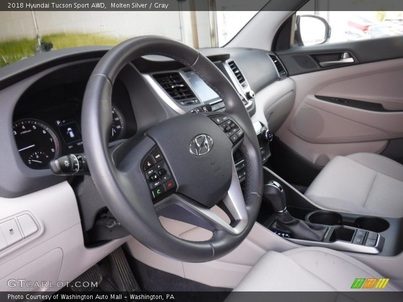 Molten Silver / Gray 2018 Hyundai Tucson Sport AWD