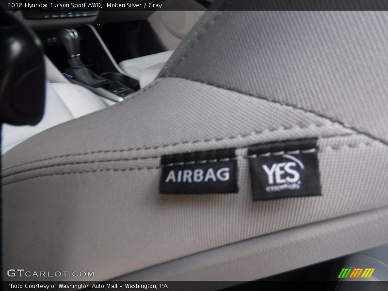 Molten Silver / Gray 2018 Hyundai Tucson Sport AWD