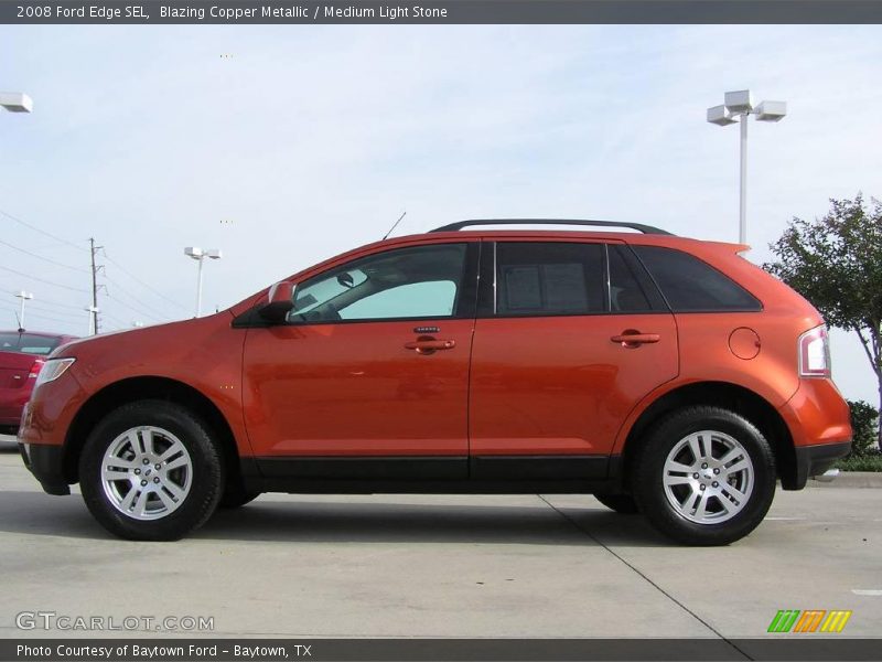 Blazing Copper Metallic / Medium Light Stone 2008 Ford Edge SEL