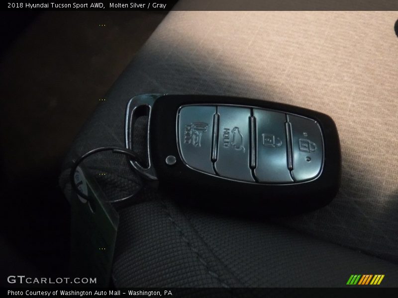 Molten Silver / Gray 2018 Hyundai Tucson Sport AWD