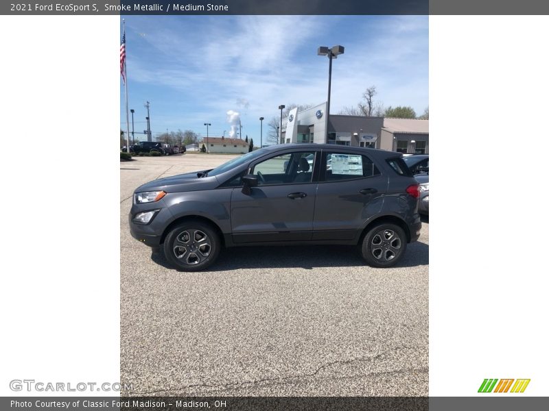 Smoke Metallic / Medium Stone 2021 Ford EcoSport S