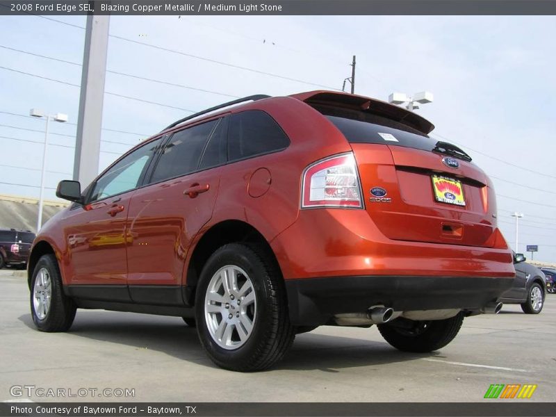 Blazing Copper Metallic / Medium Light Stone 2008 Ford Edge SEL