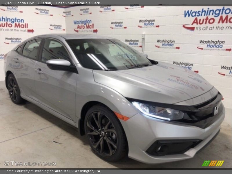 Lunar Silver Metallic / Black 2020 Honda Civic LX Sedan