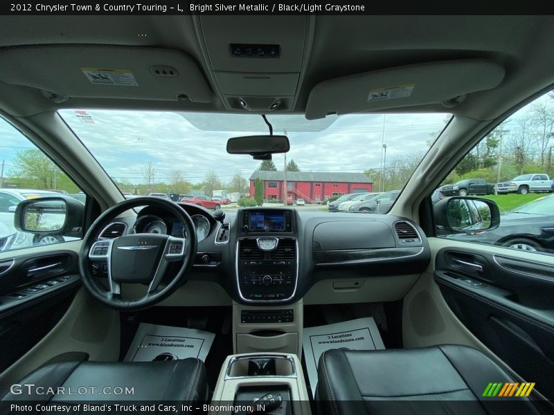 Bright Silver Metallic / Black/Light Graystone 2012 Chrysler Town & Country Touring - L