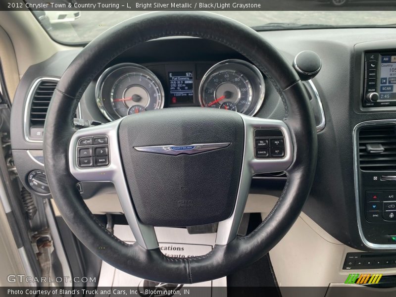 Bright Silver Metallic / Black/Light Graystone 2012 Chrysler Town & Country Touring - L