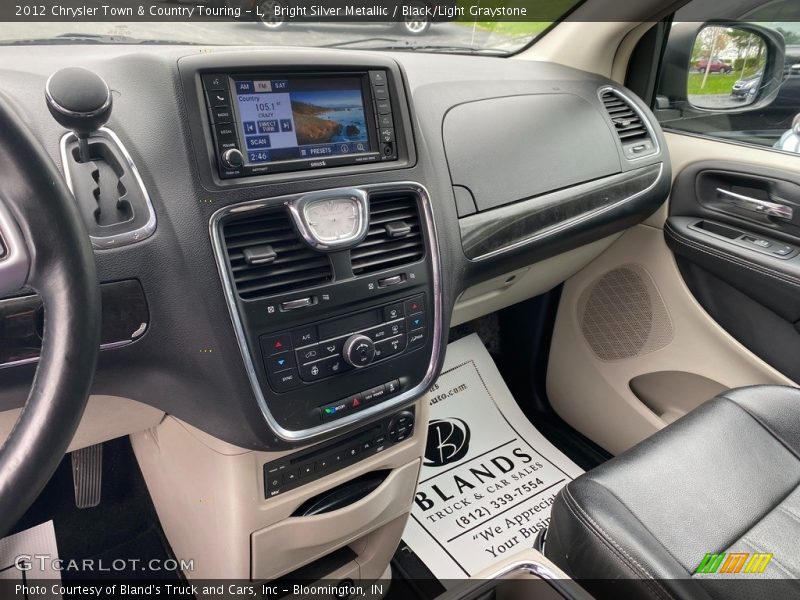 Bright Silver Metallic / Black/Light Graystone 2012 Chrysler Town & Country Touring - L