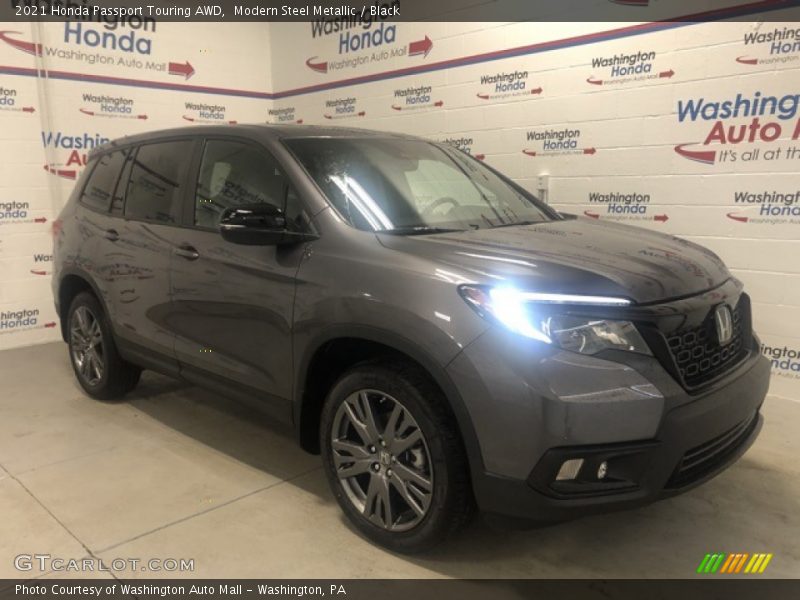 Modern Steel Metallic / Black 2021 Honda Passport Touring AWD