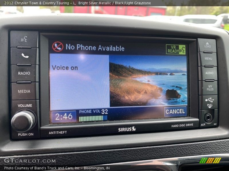 Bright Silver Metallic / Black/Light Graystone 2012 Chrysler Town & Country Touring - L