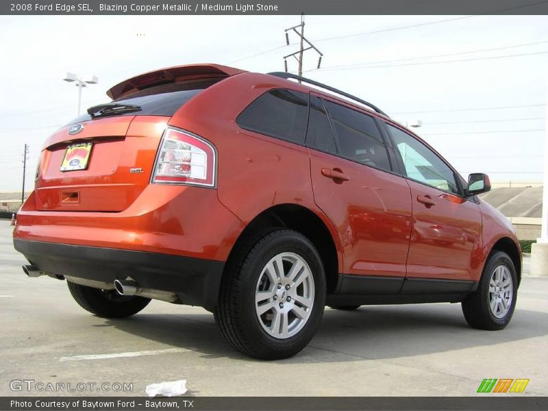 Blazing Copper Metallic / Medium Light Stone 2008 Ford Edge SEL