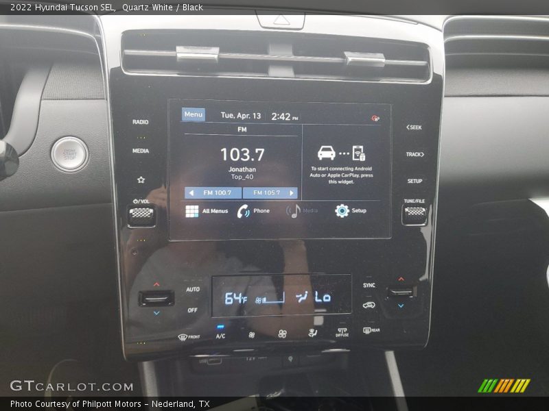 Quartz White / Black 2022 Hyundai Tucson SEL