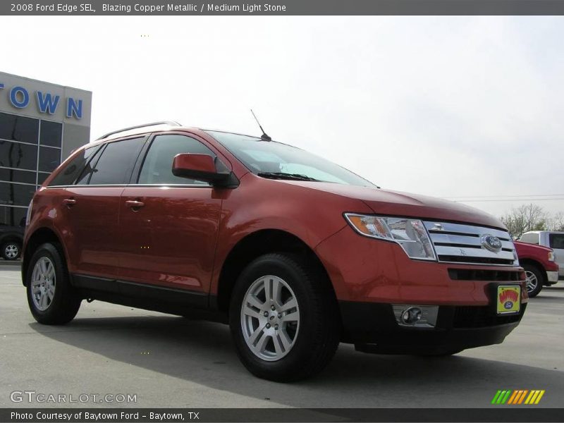 Blazing Copper Metallic / Medium Light Stone 2008 Ford Edge SEL