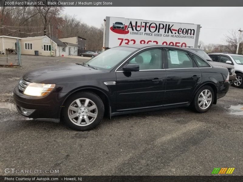 Black Clearcoat / Medium Light Stone 2008 Ford Taurus SEL