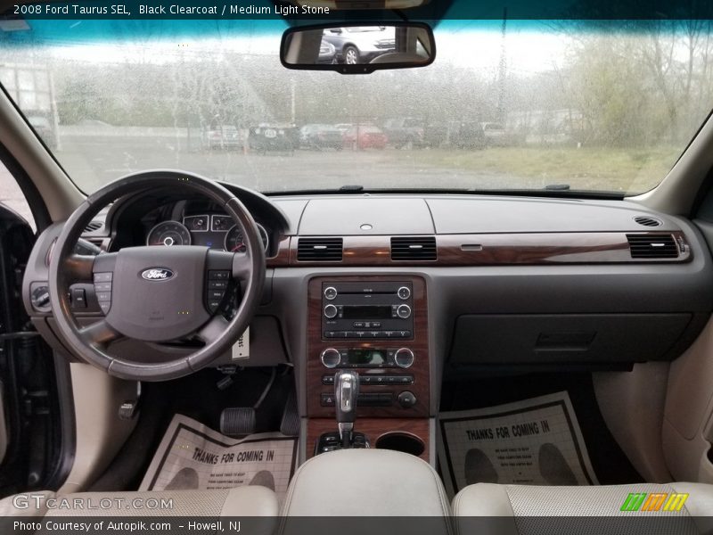 Black Clearcoat / Medium Light Stone 2008 Ford Taurus SEL