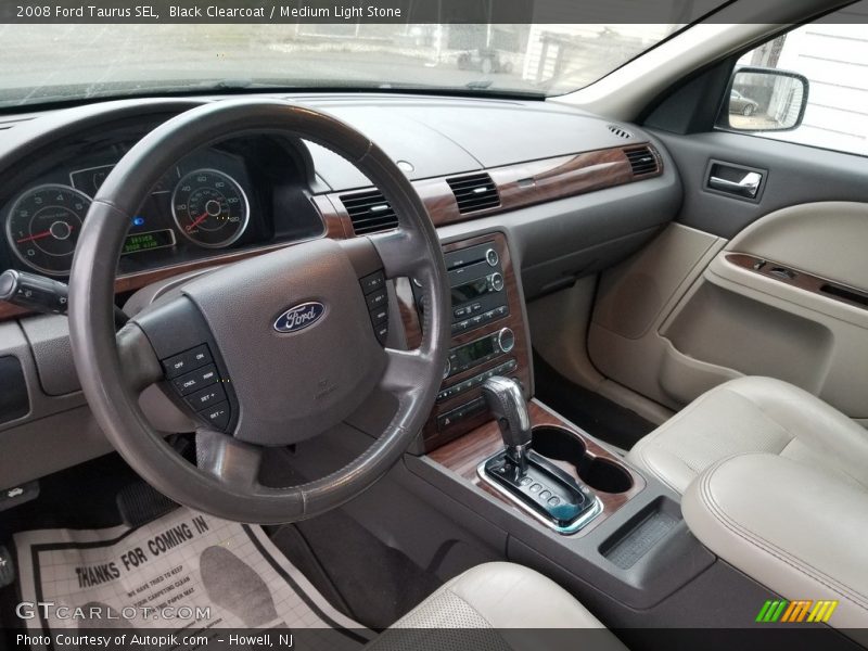 Black Clearcoat / Medium Light Stone 2008 Ford Taurus SEL