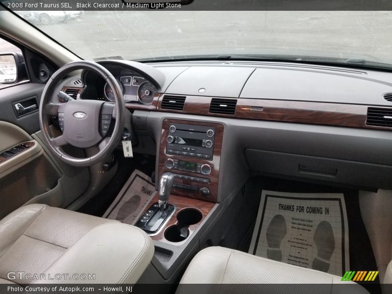 Black Clearcoat / Medium Light Stone 2008 Ford Taurus SEL