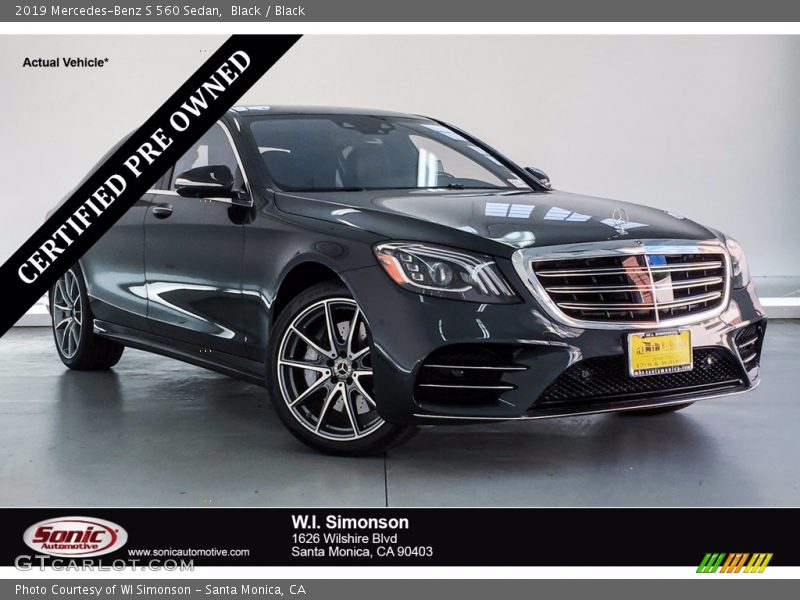 Black / Black 2019 Mercedes-Benz S 560 Sedan