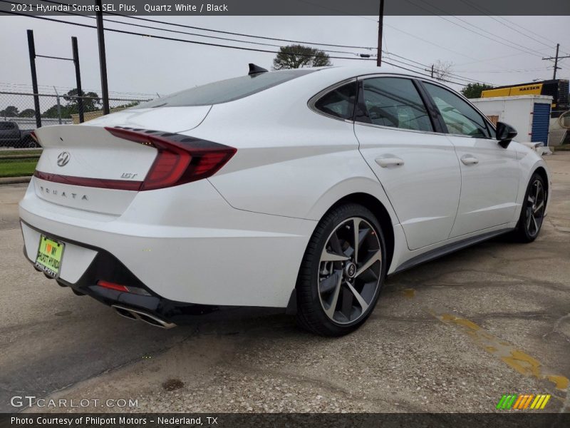 Quartz White / Black 2021 Hyundai Sonata SEL Plus