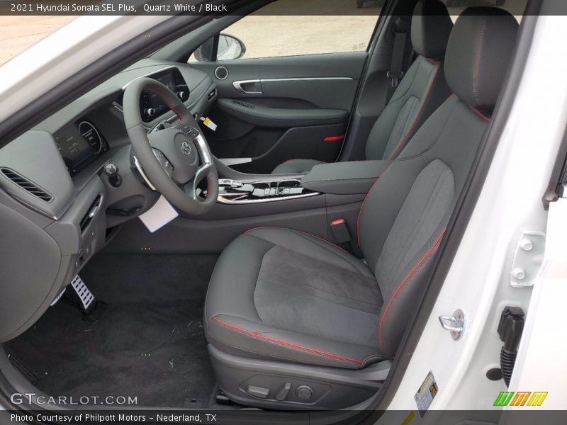 Quartz White / Black 2021 Hyundai Sonata SEL Plus
