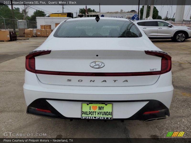 Quartz White / Black 2021 Hyundai Sonata SEL Plus