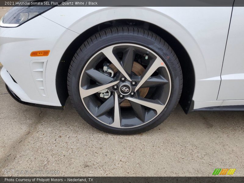 Quartz White / Black 2021 Hyundai Sonata SEL Plus