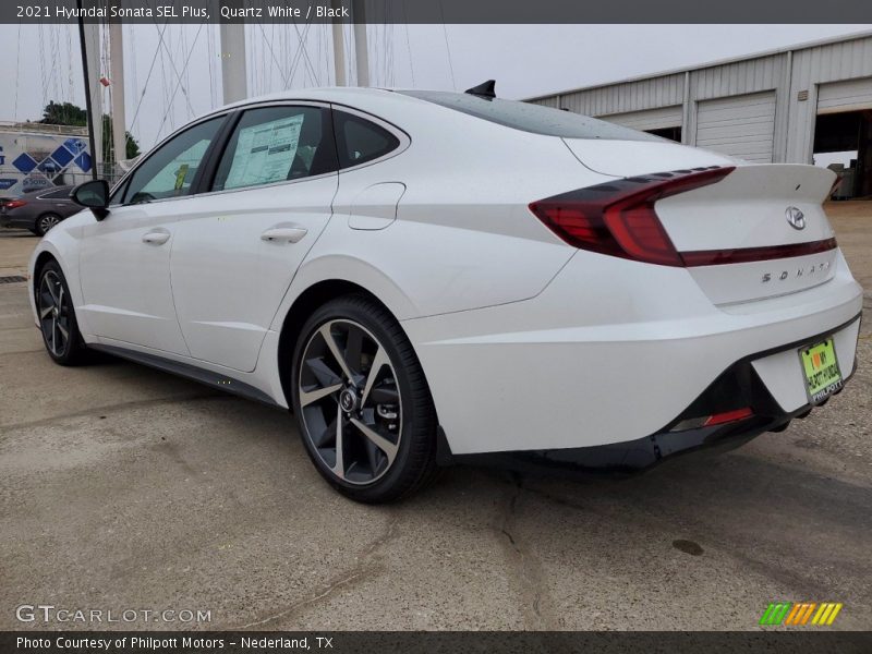 Quartz White / Black 2021 Hyundai Sonata SEL Plus