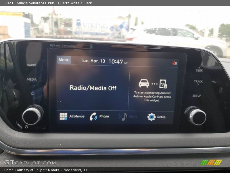 Quartz White / Black 2021 Hyundai Sonata SEL Plus